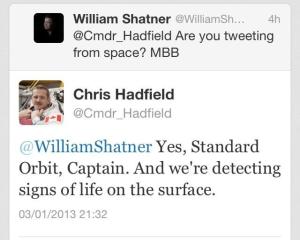 Hadfield Tweet
